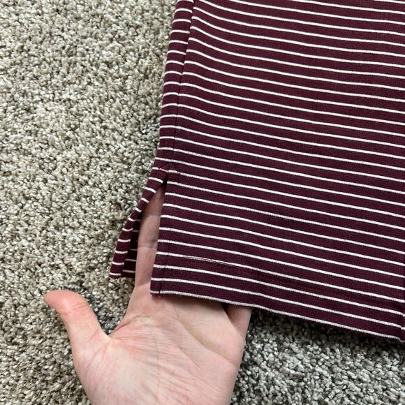 Duluth Trading Co Dress 2X Plus Ponte Pro Maroon Stripe Thick Comfort Outdoor - Picture 6 of 15